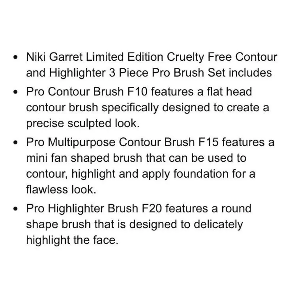 NIKI GARRETT - 🎉HP X 4🎉 NWT Limited Edition 3-Pc Contour:Highlighting Brushes